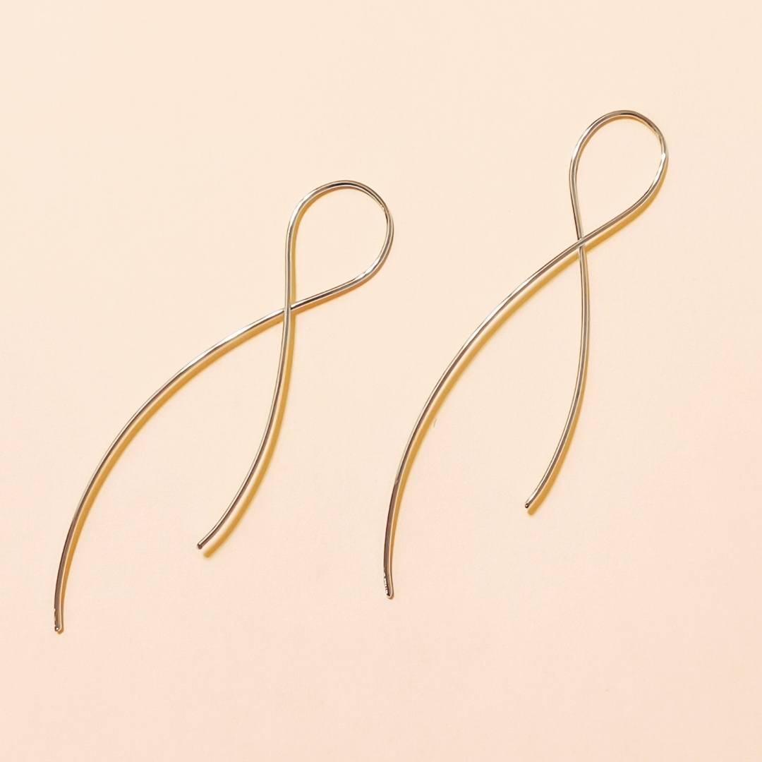 Pierced Earrings Titanium Post -Nickel Free-Simple Twist