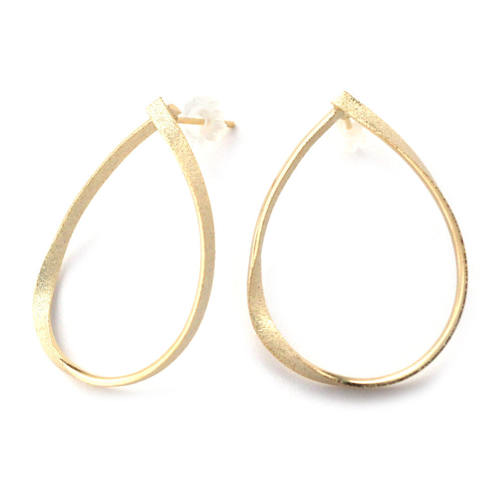 Pierced Earrings - Gold Post with Drop Shape