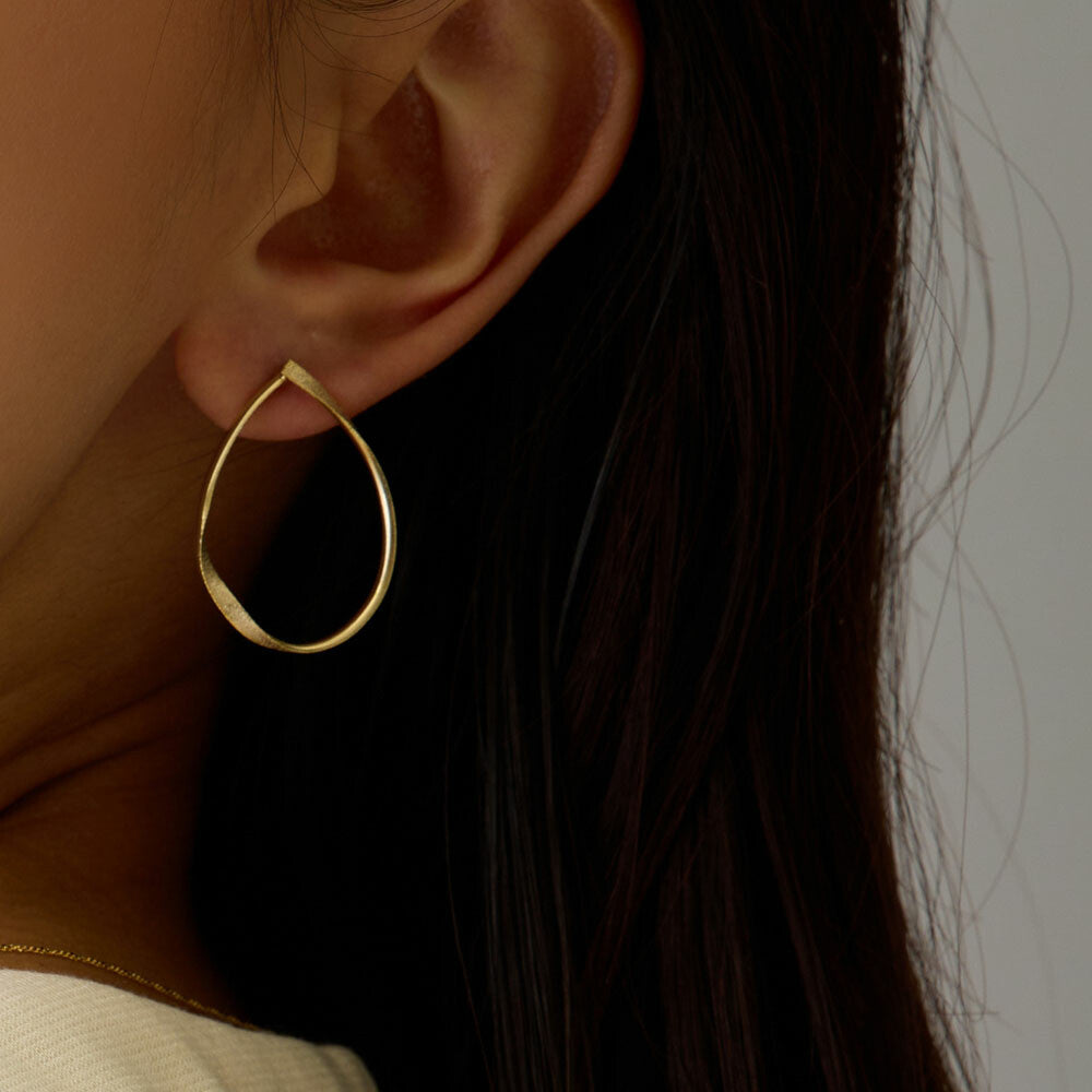 Pierced Earrings - Gold Post with Drop Shape