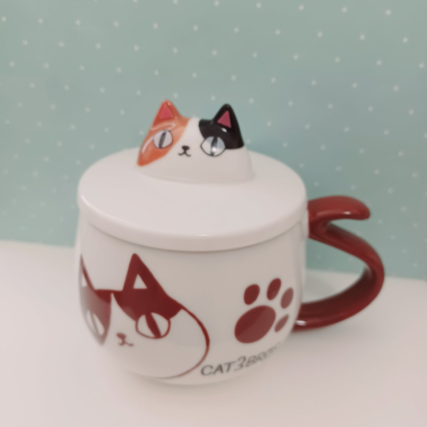 CAT 3 BROS - TEA CUP WITH LID