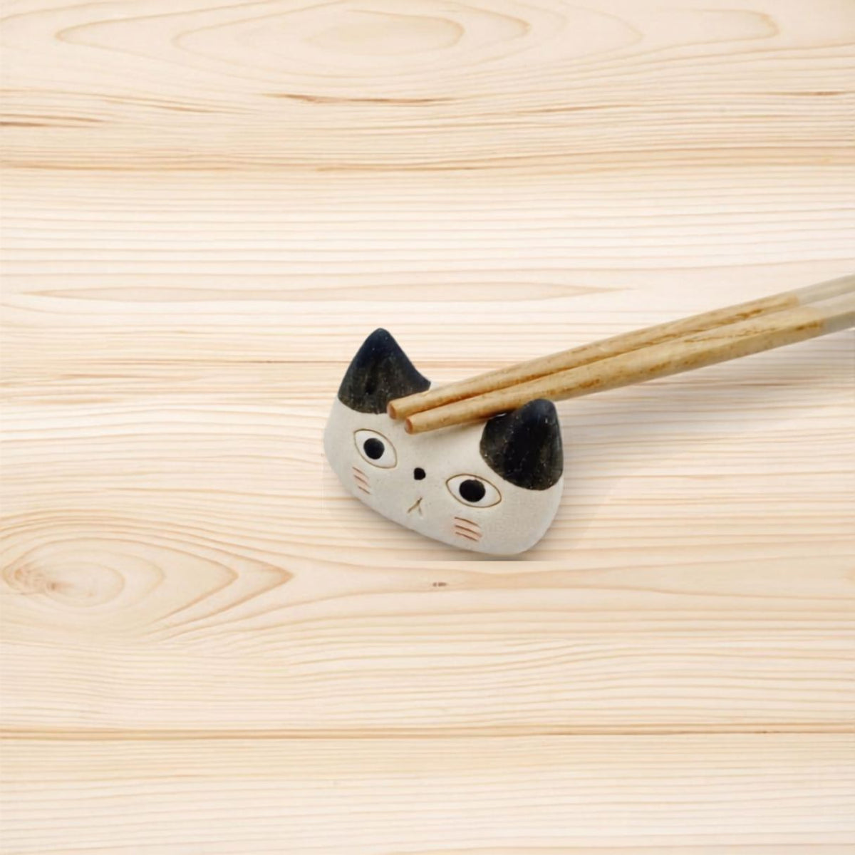 Chopstick Rest Cat Face (Mino Ware)