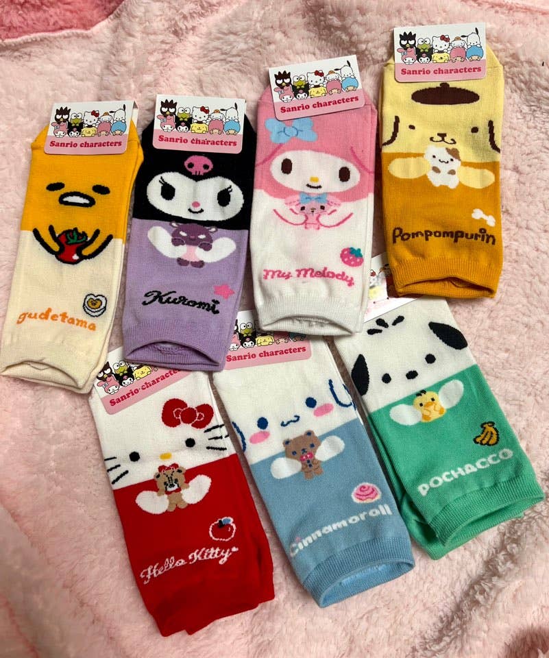 Sanrio Cotton Sneakers Half line Ankle Socks