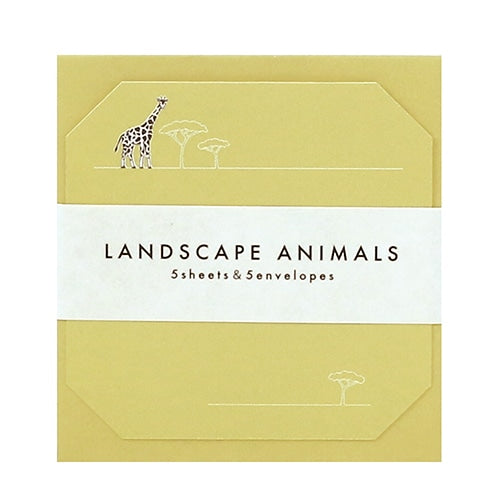 Mini Message Cards with Envelope Landscape Animals