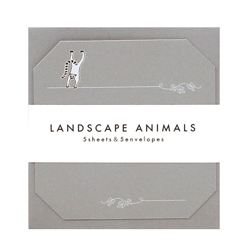 Mini Message Cards with Envelope Landscape Animals