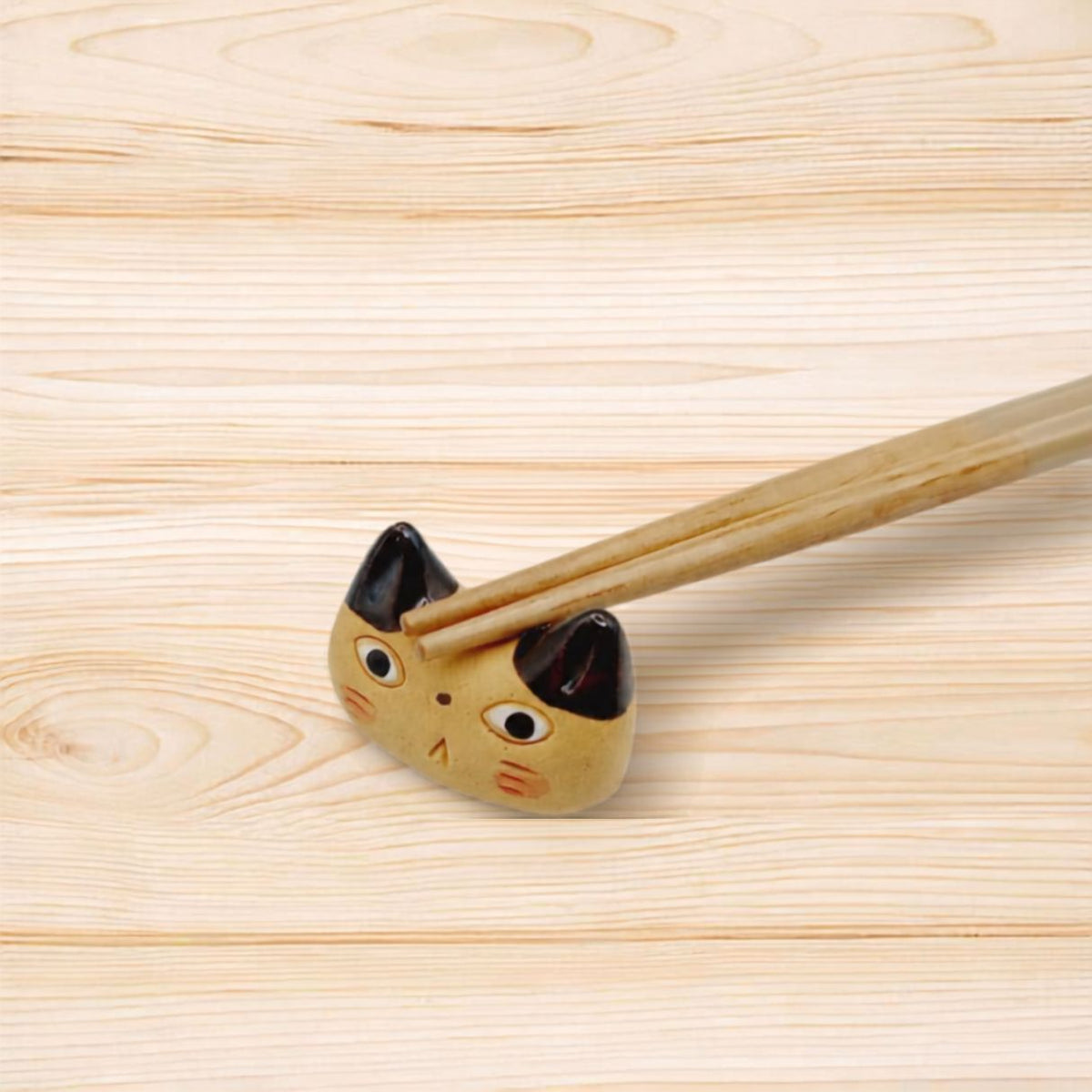 Chopstick Rest Cat Face (Mino Ware)