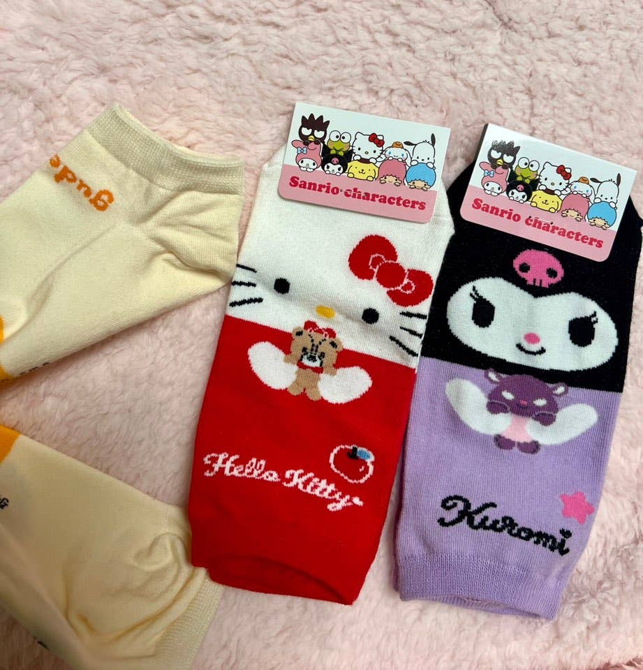 Sanrio Cotton Sneakers Half line Ankle Socks