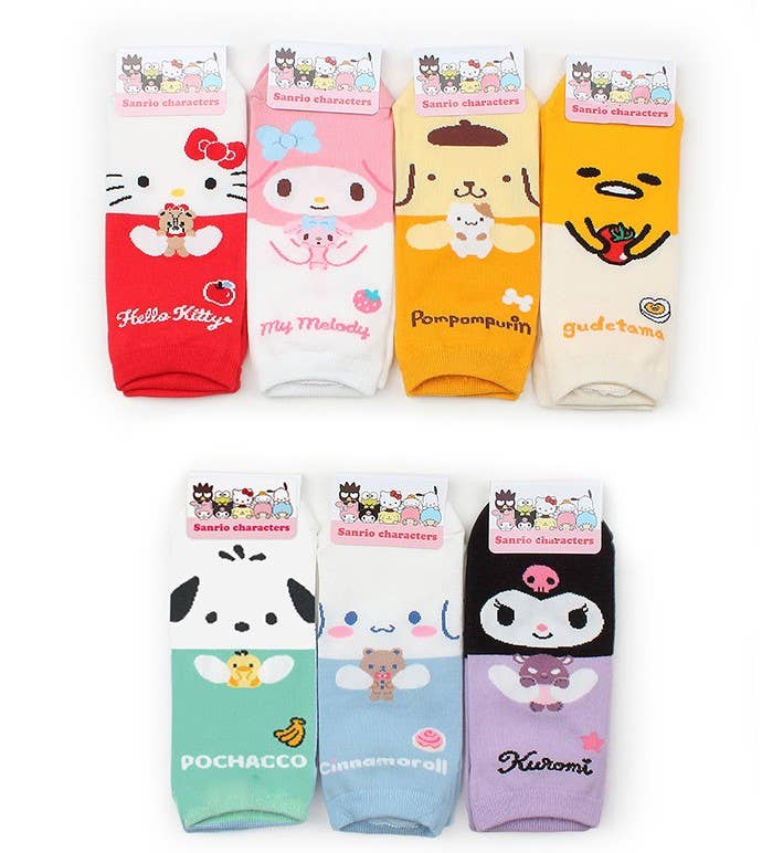 Sanrio Cotton Sneakers Half line Ankle Socks