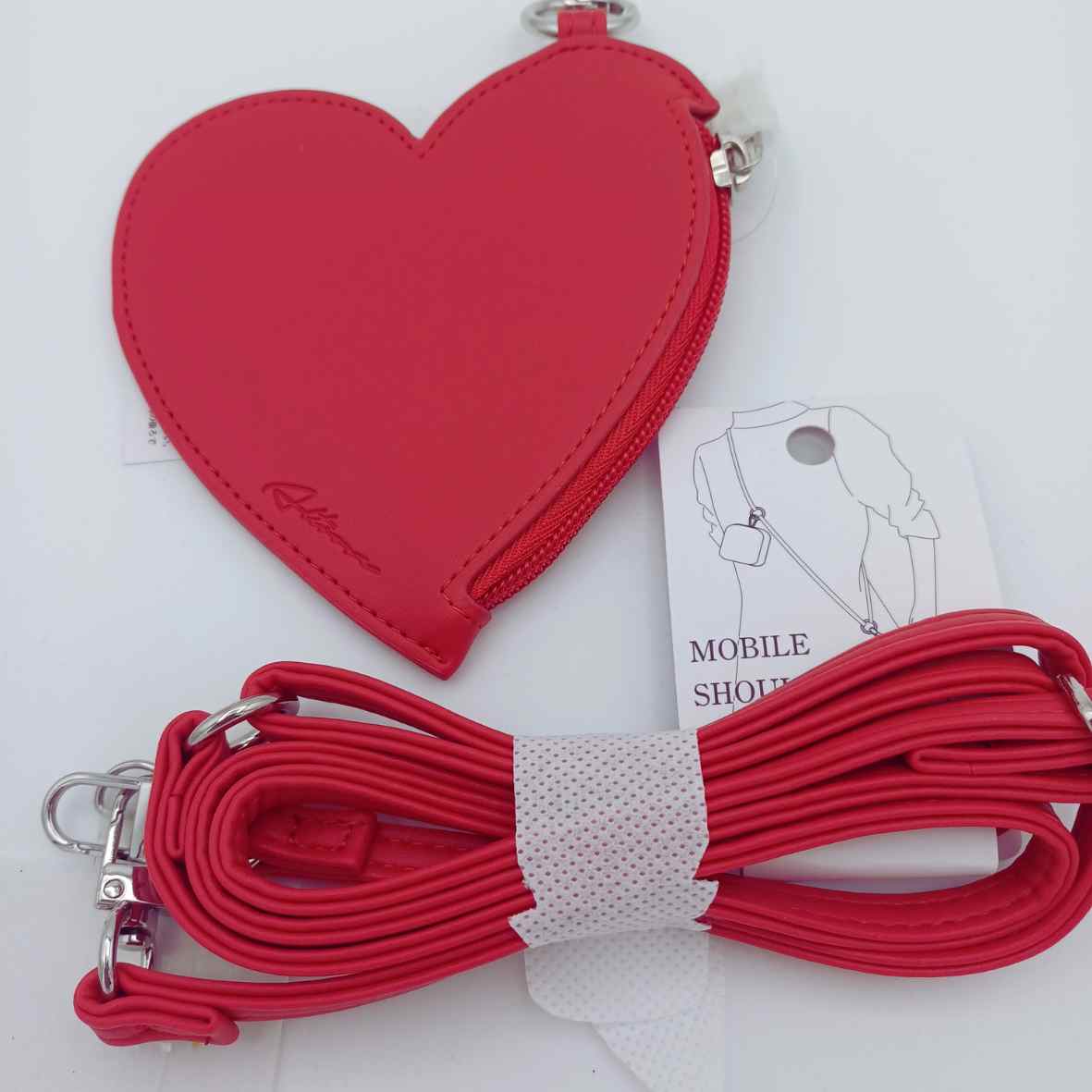 Altrose - Phone shoulder strap with a heart pouch