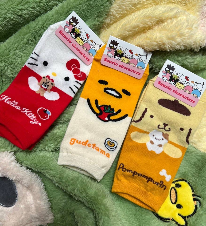 Sanrio Cotton Sneakers Half line Ankle Socks