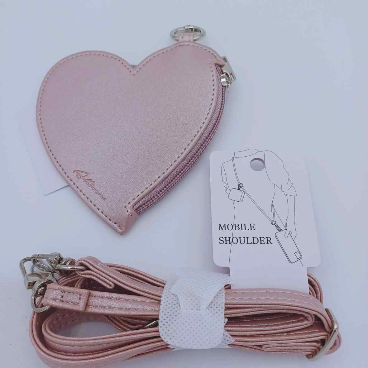 Altrose - Phone shoulder strap with a heart pouch