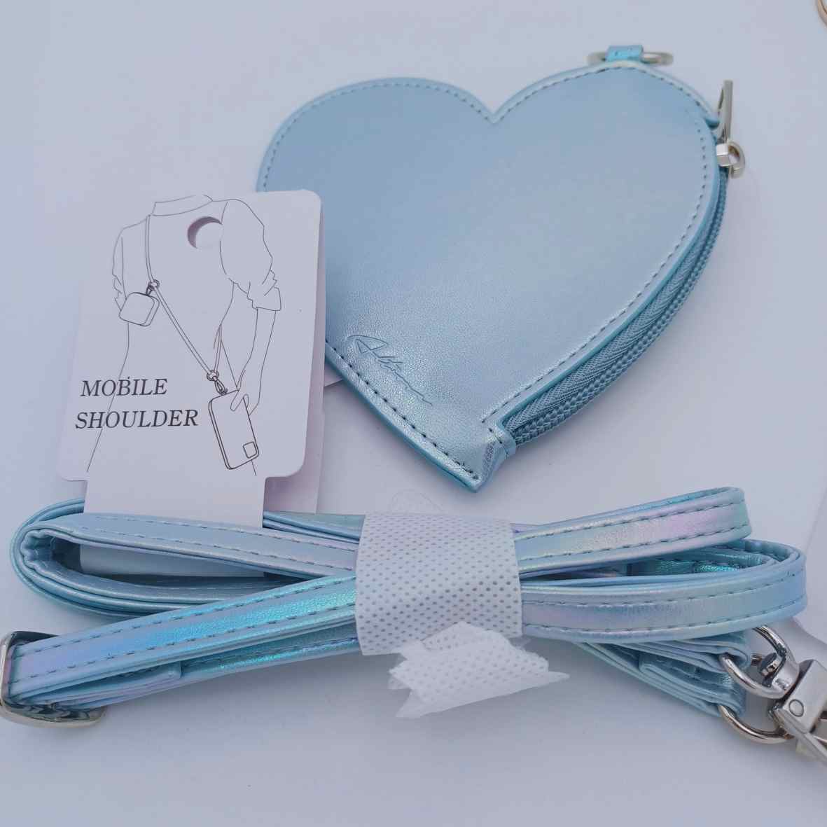 Altrose - Phone shoulder strap with a heart pouch