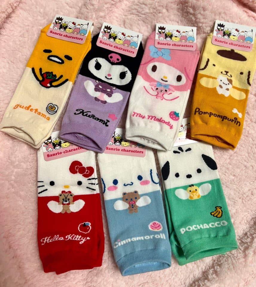 Sanrio Cotton Sneakers Half line Ankle Socks