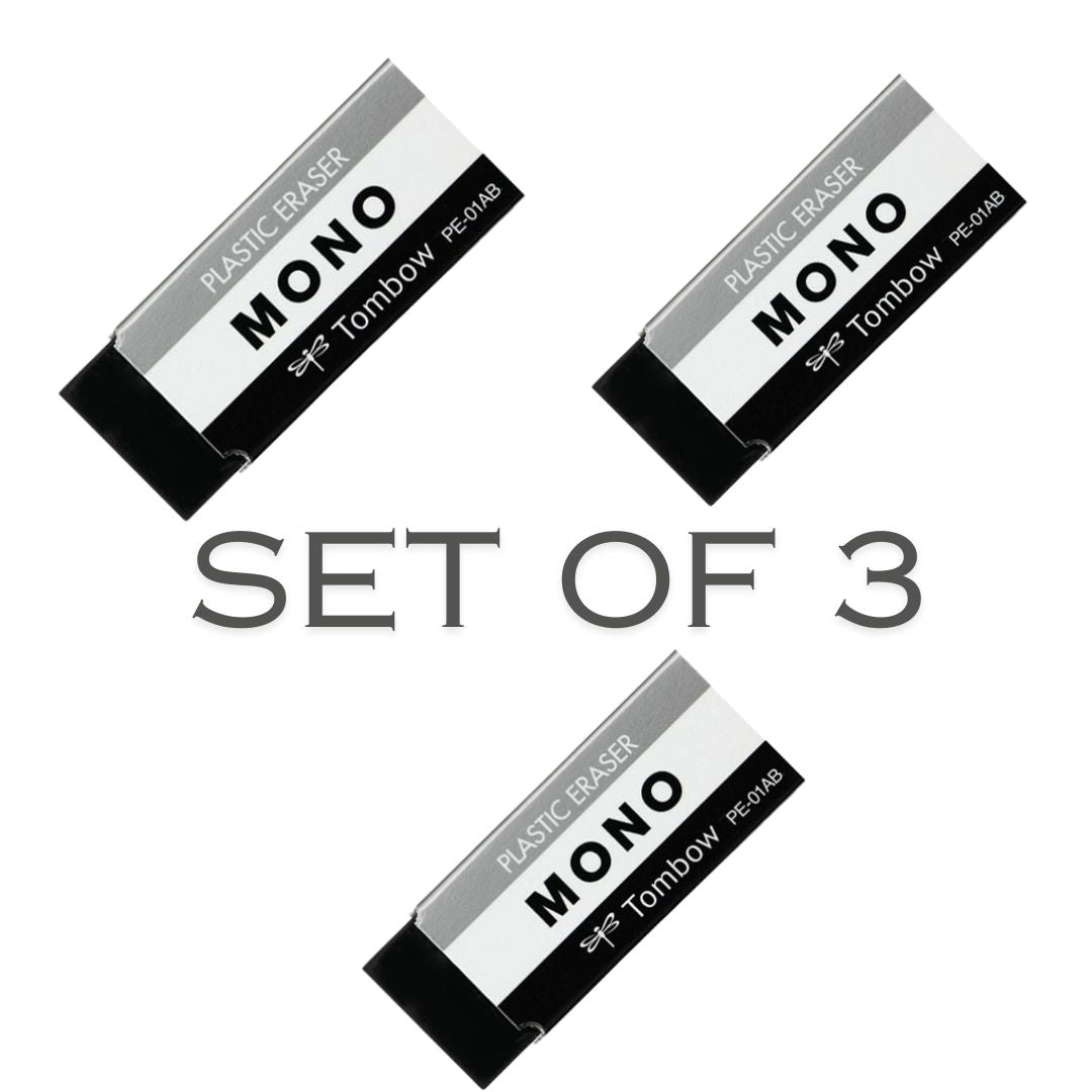 MONO Eraser Mini (Black, set of 3)