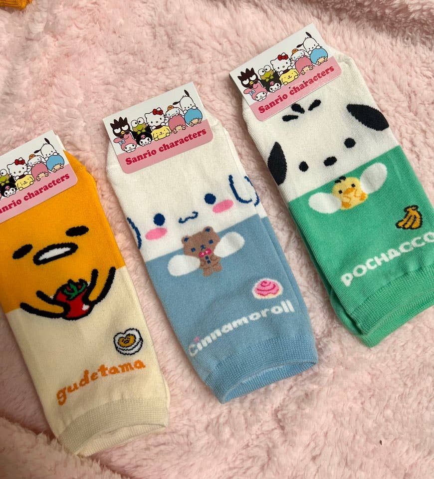 Sanrio Cotton Sneakers Half line Ankle Socks