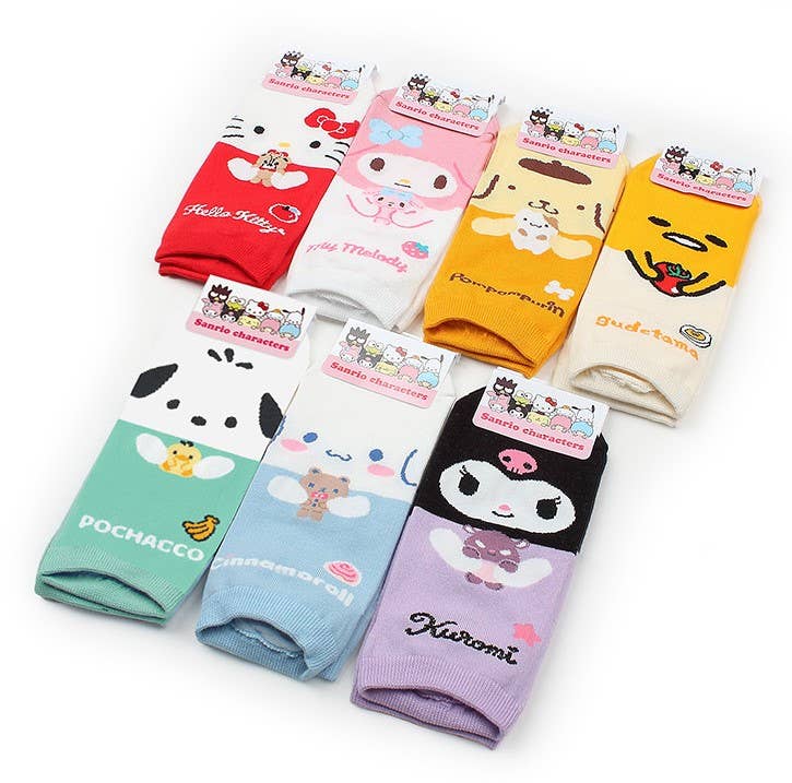 Sanrio Cotton Sneakers Half line Ankle Socks