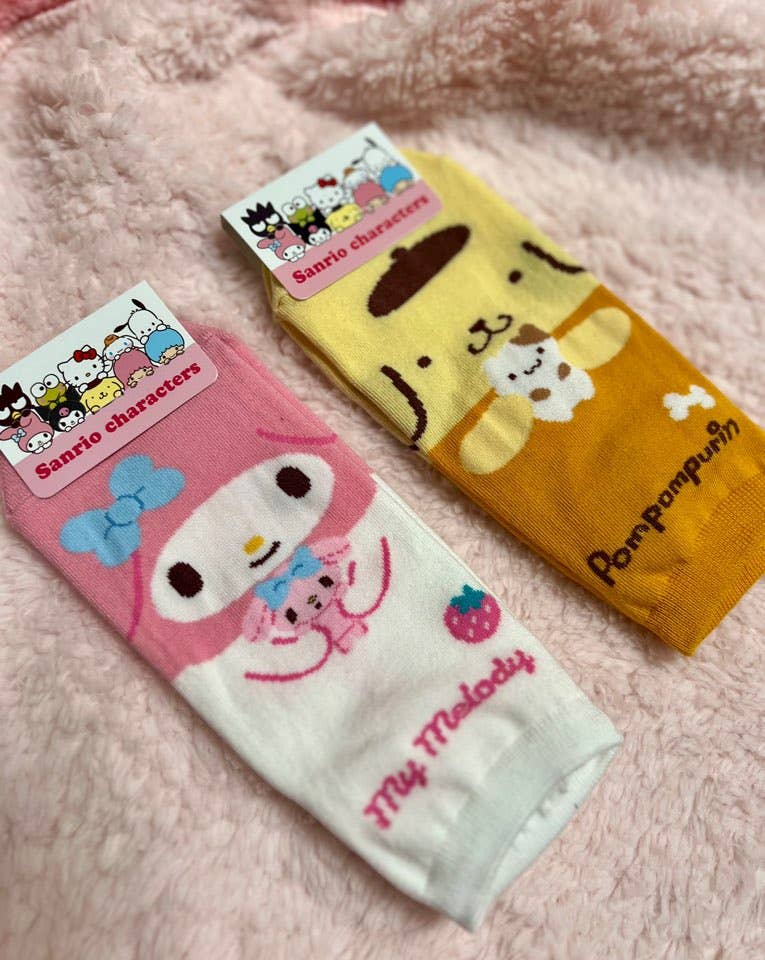 Sanrio Cotton Sneakers Half line Ankle Socks