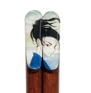 Chopsticks Japanese Anime Art "Geisha & Samurai"